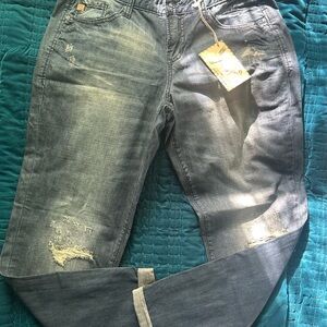 Dear John Distressed Boyfriend Jeans - Faded Gray